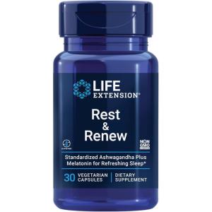 image:imageLife Extension Rest amp Renew for a Refreshing amp Restorative Nights Sleep GlutenFree NonGMO Vegetarian 30 Capsules