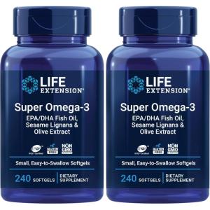 image:imageLife Extension Super Omega3 EPADHA Fish Oil Sesame Lignans amp Olive Extract  Heart Health Brain Health Inflammation Health Support GlutenFree Easy to Swallow NonGMO 240 Softgels240 Count Pack of 2