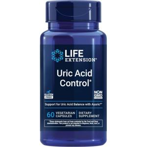 image:imageLife Extension Uric Acid Control Promotes Healthy uric Acid Balance Joint Health discomfort Relief Gluten Free NonGMO Vegetarian 60 Capsules