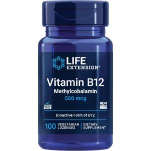 image:imageLife Extension Vitamin B12 Methylcobalamin Nerve Health Supplement Cognitive Support Energy Vitamin methylcobalamin B12 5 mg QuickDissolving GlutenFree NonGMO Vegetarian 60 lozenges100 Count Pack of 1