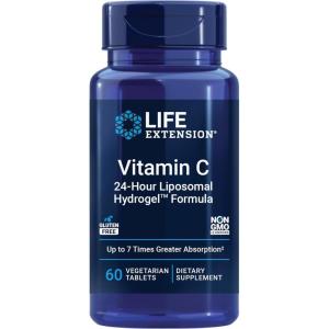 image:imageLife Extension Vitamin C 24Hour Liposomal Hydrogel Formula absorbs Better Than Standard Vitamin C up to 24 Hours get The Most Out of Your Vitamin C GlutenFree NonGMO Vegetarian 60 Tablets