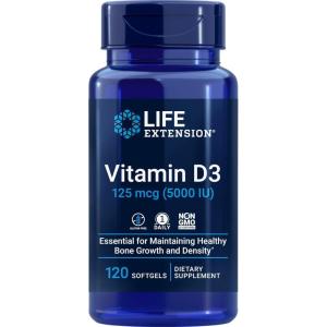 image:imageLife Extension Vitamin D3 5000 IU 120 Softgels 125mcg120 Count Pack of 1