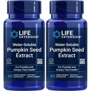 image:imageLife Extension WaterSoluble Pumpkin Seed Extract Promotes Prostate amp Urinary Tract Health Bladder Health Support Men Women GlutenFree NonGMO Vegetarian 60 Capsules60 Count Pack of 2