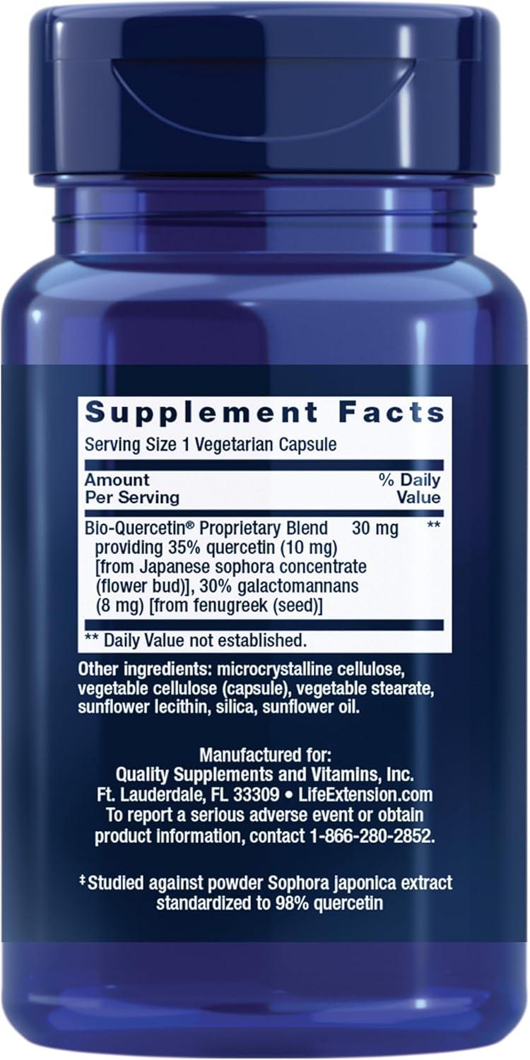 image:imageLife Extension BioQuercetin Immune Health Supplement Heart Health Support Gluten Free NonGMO Vegetarian 30 CapsulesBioQuercetin