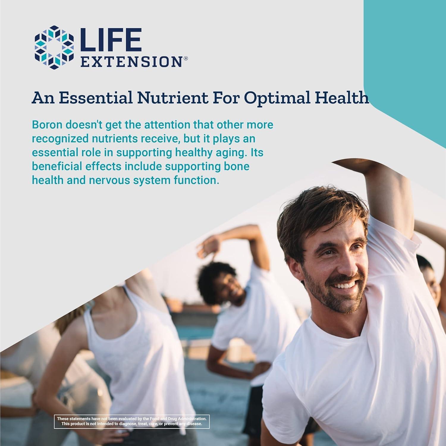 image:imageLife Extension Boron 3 mg Vitamin B2 Supports Healthy Bones Optimal Bone Metabolism Immune Function Nervous System Health Gluten Free NonGMO Vegetarian 100 CapsulesUnflavored