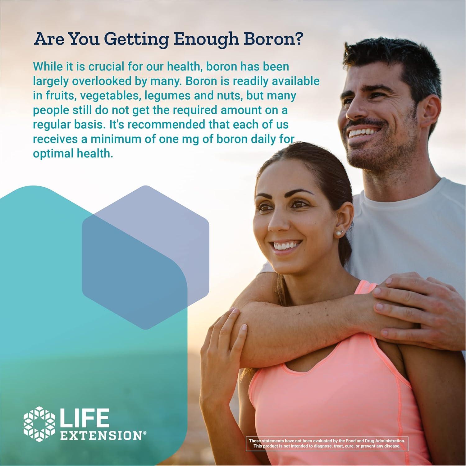 image:imageLife Extension Boron 3 mg Vitamin B2 Supports Healthy Bones Optimal Bone Metabolism Immune Function Nervous System Health Gluten Free NonGMO Vegetarian 100 CapsulesUnflavored