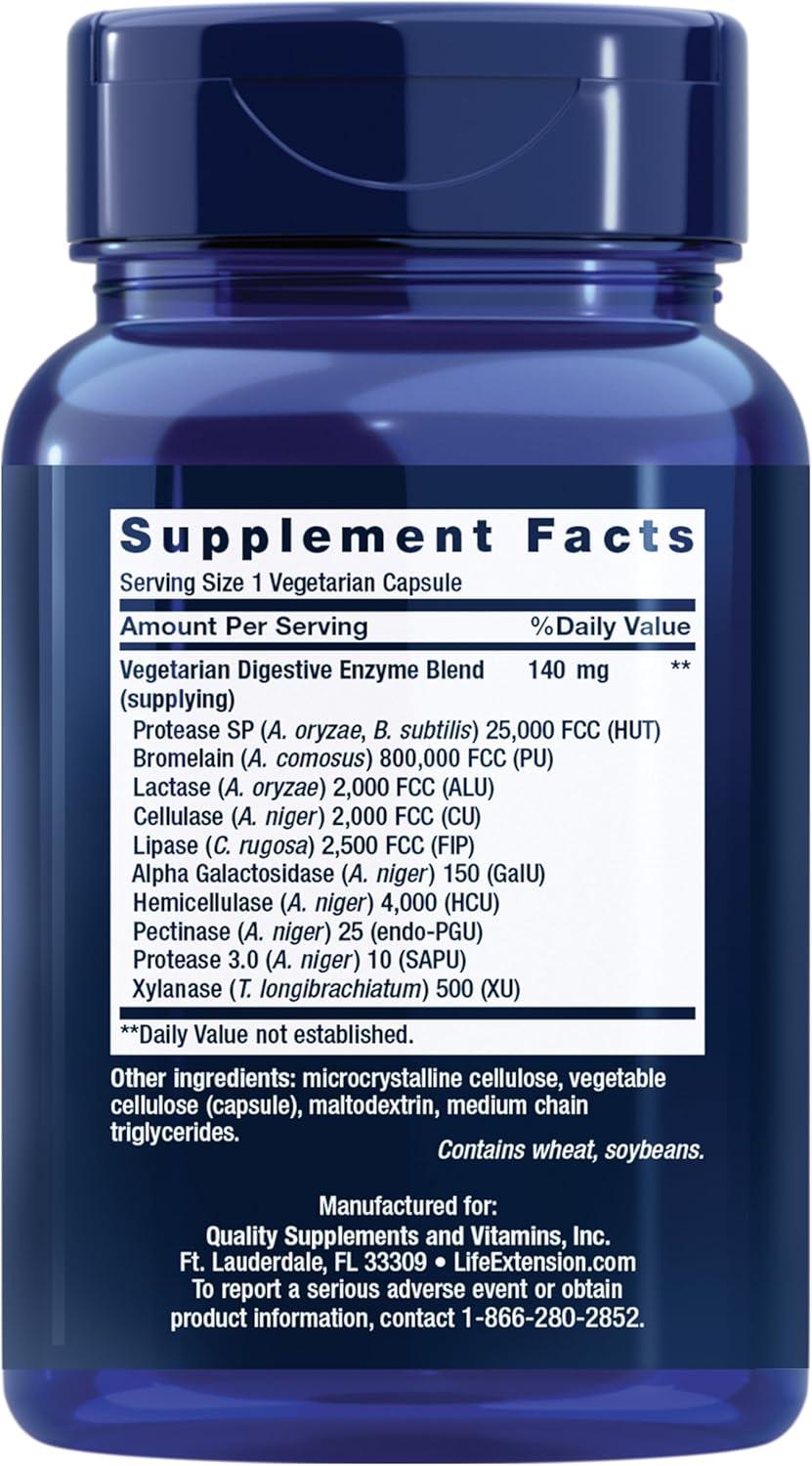 image:imageLife Extension Enhanced Super Digestive Enzymes Supports Digestion Comfort digesting PlantBased Foods NonGMO Vegetarian 60 Capsules