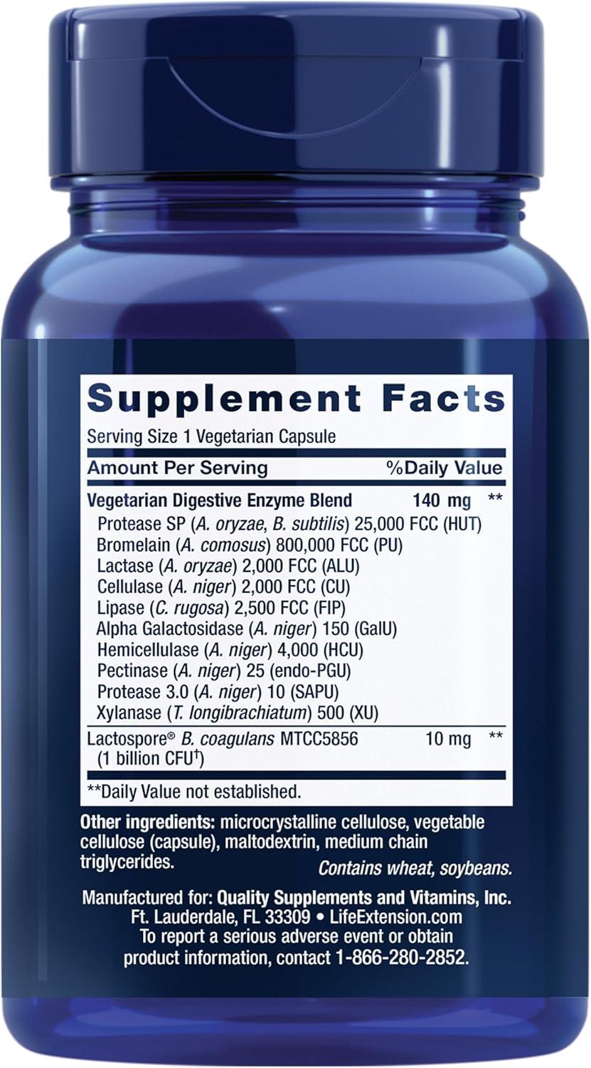 image:imageLife Extension Enhanced Super Digestive Enzymes and Probiotics B coagulans Probiotic 10 Digestive Enzymes Supports Digestion Comfort amp GI Balance NonGMO Vegetarian 60 Capsules60 Count Pack of 1