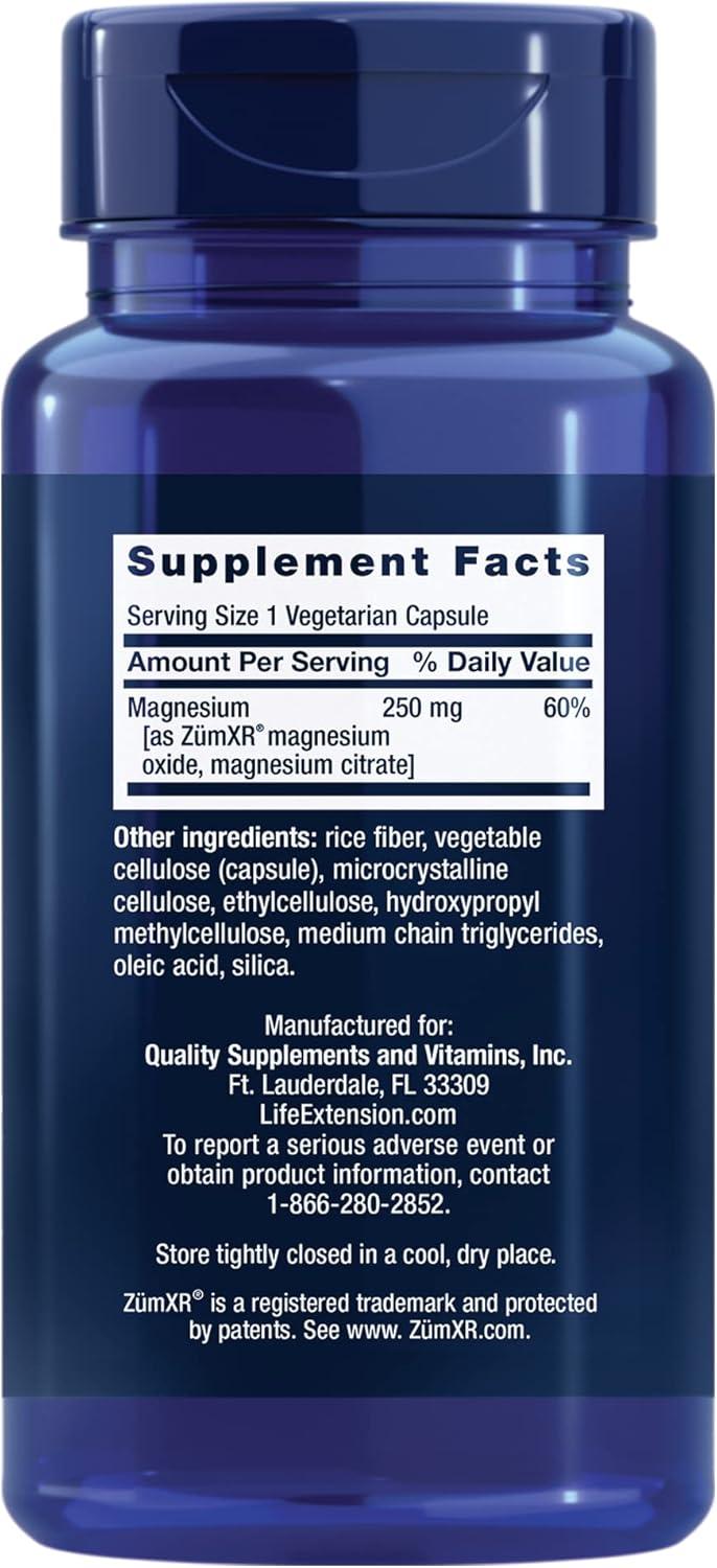 image:imageLife Extension ExtendRelease Magnesium prolonged Heart amp Bone Health Support Cardiovascular amp Blood Pressure Health Support bioavailable Formula GlutenFree NonGMO Vegetarian 60 CapsulesUnflavored Magnesium Vitamin D3 125 mcg