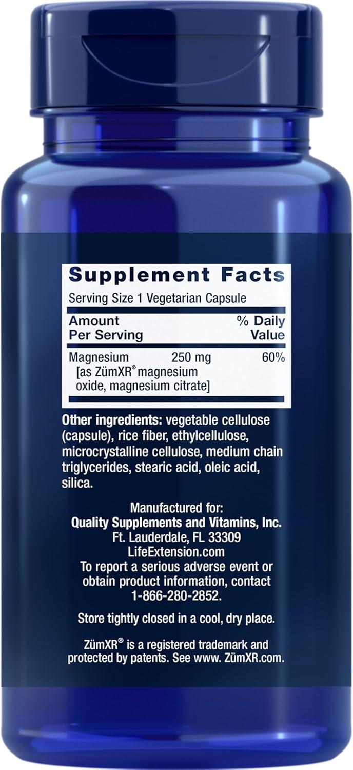 image:imageLife Extension ExtendRelease Magnesium prolonged Heart amp Bone Health Support Cardiovascular amp Blood Pressure Health Support bioavailable Formula GlutenFree NonGMO Vegetarian 60 CapsulesUnflavored Magnesium Only