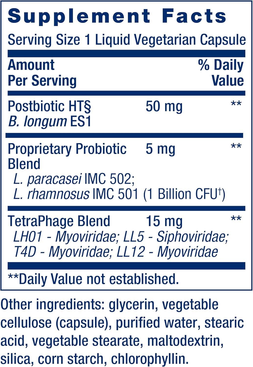 image:imageLife Extension FLORASSIST GI with Phage Technology Digestive Health probiotic Support Nutrient Absorption 7 probiotic strains bacteriophage Blend 90 Liquid Vegetarian Capsules30 Count Pack of 1