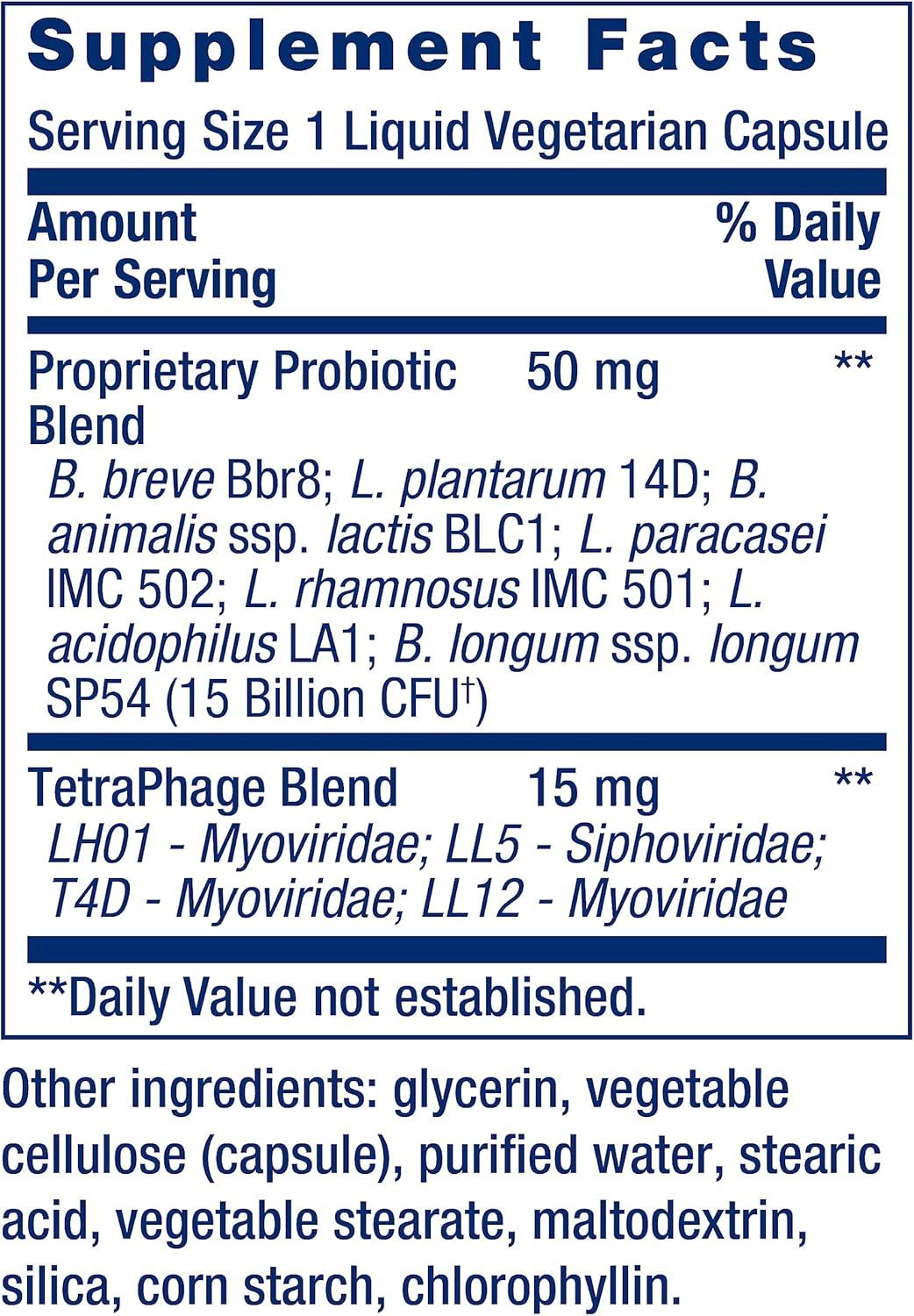 image:imageLife Extension FLORASSIST GI with Phage Technology Digestive Health probiotic Support Nutrient Absorption 7 probiotic strains bacteriophage Blend 90 Liquid Vegetarian Capsules90 Count Pack of 1