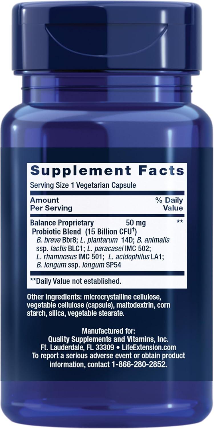 image:imageLife Extension FLORASSIST Probiotic Balance Gut Health Immune Support WholeBody Health 7 strains 15 Billion CFUs NonGMO GlutenFree Vegetarian 30 Capsules