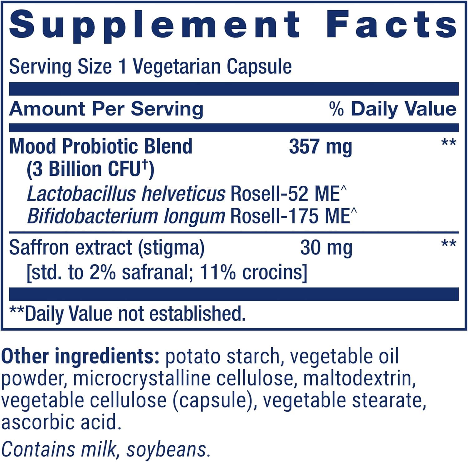 image:imageLife Extension FLORASSIST Probiotic Mood Improve probiotic and Saffron Blend enhances Mood and Mental Outlook NonGMO GlutenFree 1 Daily Vegetarian 30 Capsules
