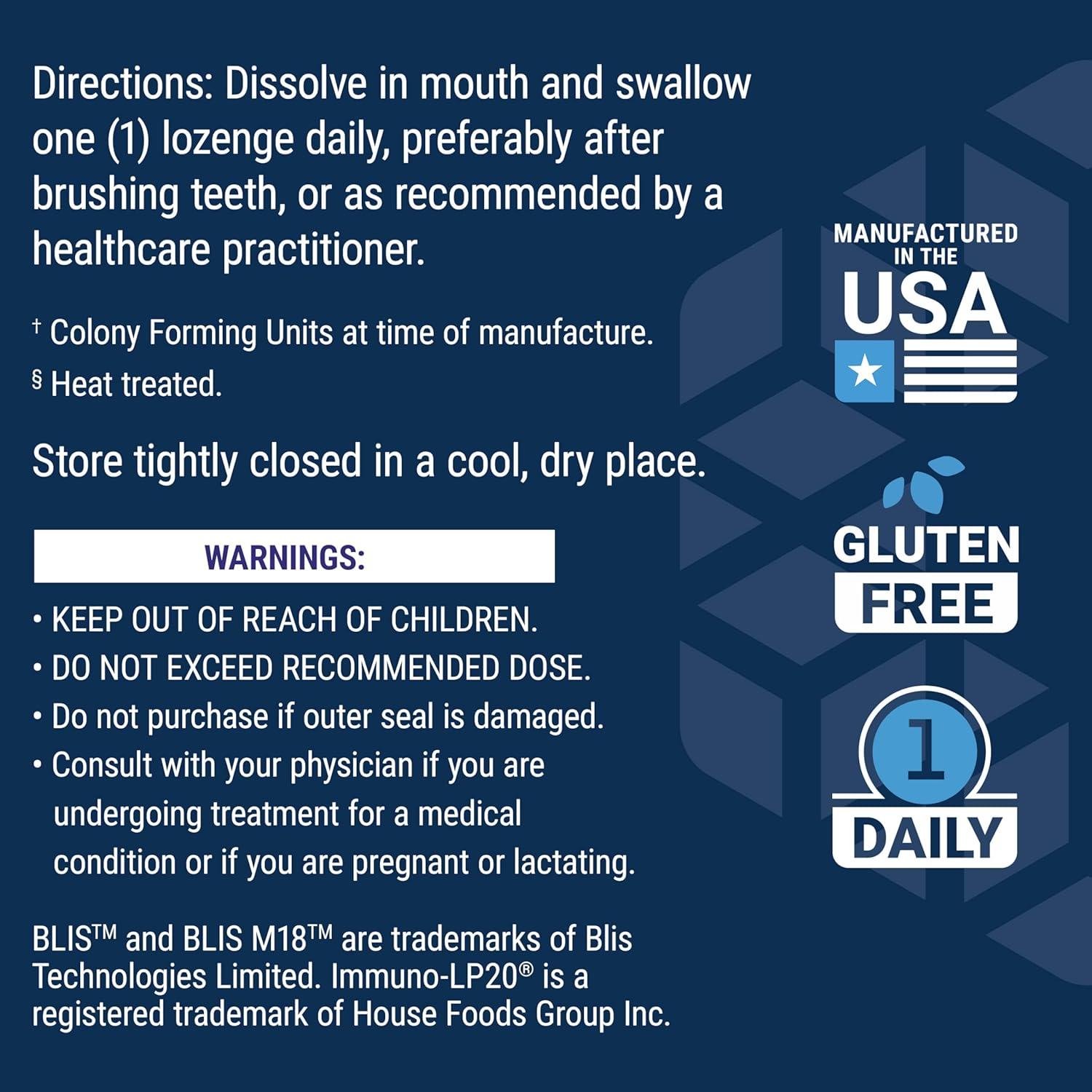 image:imageLife Extension FLORASSIST Probiotic Oral Hygiene Oral probiotic for Teeth and Gums pH Levels Dental Hygiene Immune Support BLIS M18 Once Daily Gluten Free Vegetarian 30 lozenges