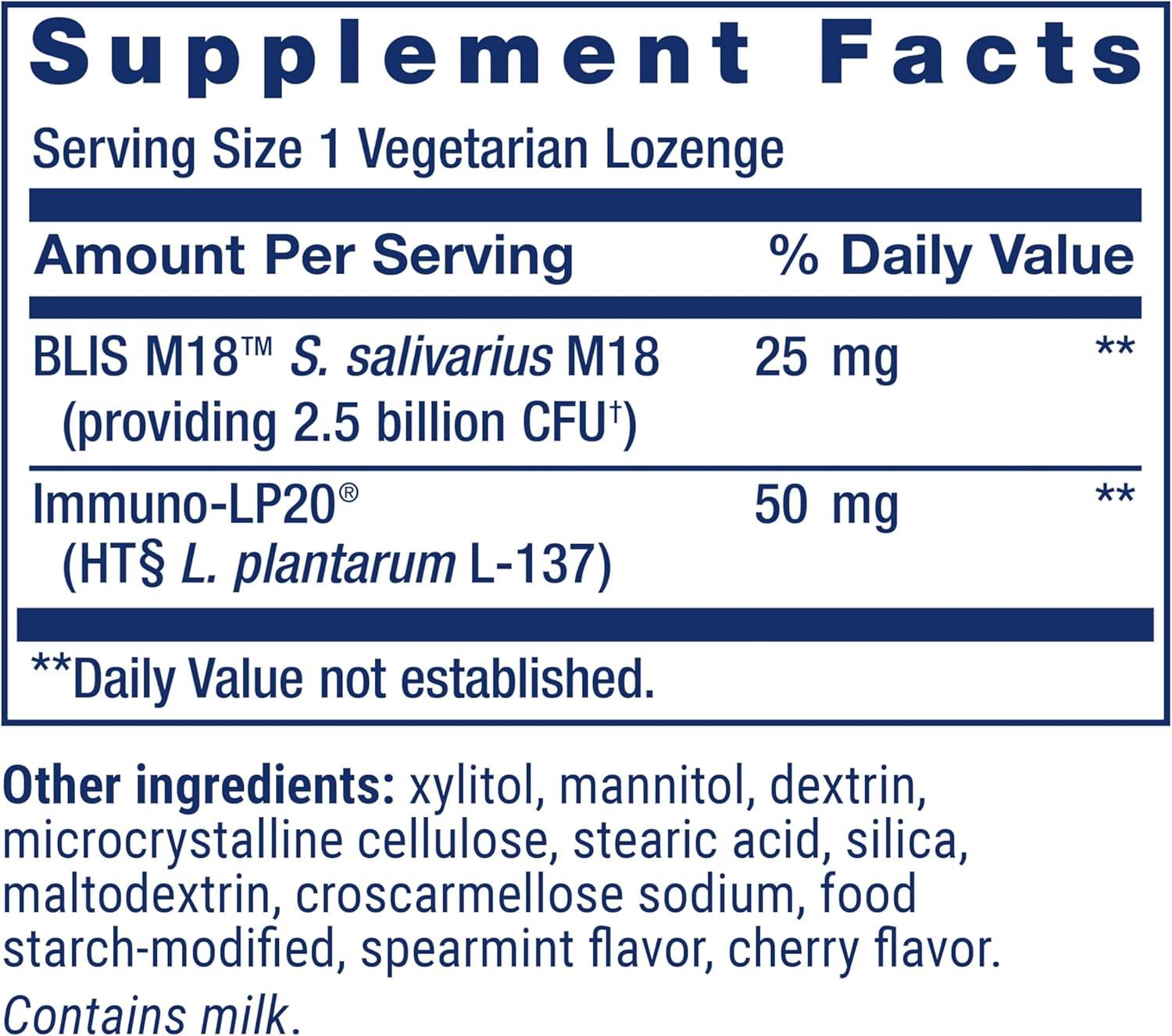 image:imageLife Extension FLORASSIST Probiotic Oral Hygiene Oral probiotic for Teeth and Gums pH Levels Dental Hygiene Immune Support BLIS M18 Once Daily Gluten Free Vegetarian 30 lozenges