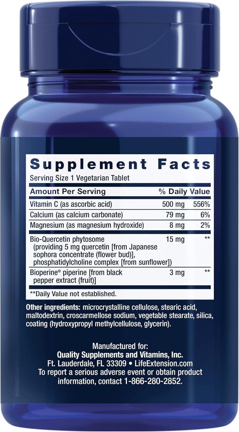 image:imageLife Extension FastC and BioQuercetin Fast delivery and Absorption Vitamin C Fenugreek Immune Support Magnesium GlutenFree NonGMO Vegetarian 60 Tablets60 Count Pack of 2