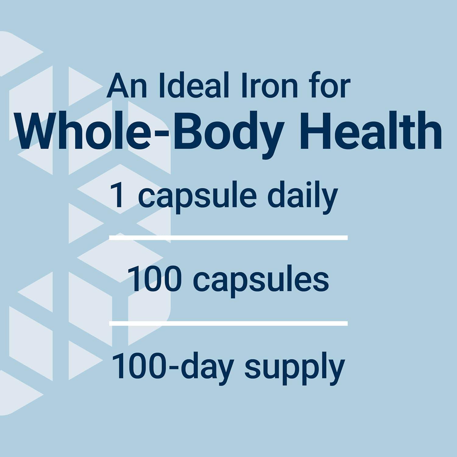 image:imageLife Extension Iron Protein Plus Iron Protein succinylate absorbable Iron Supplement for WholeBody Health NonGMO GlutenFree Vegetarian 100 Capsules
