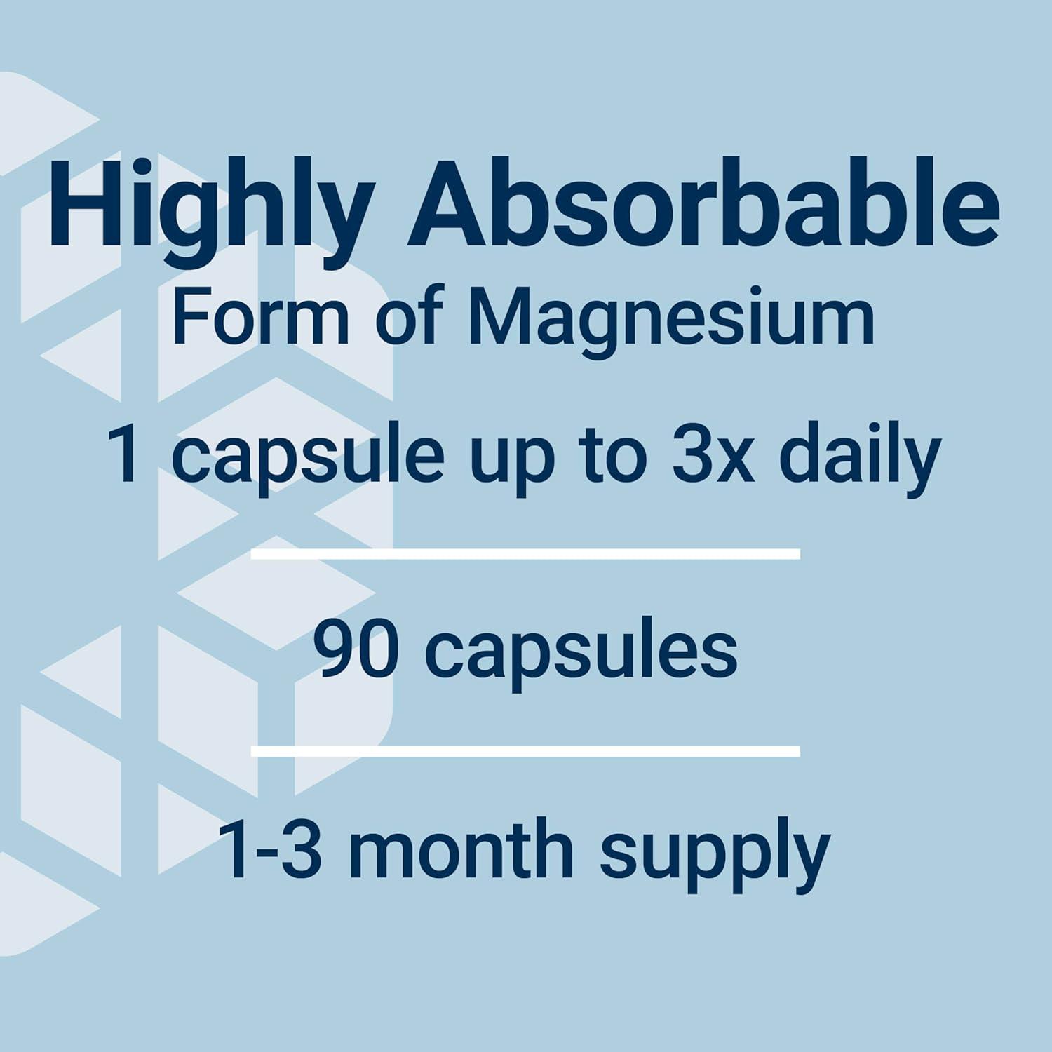 image:imageLife Extension Magnesium Glycinate Heart Health Bone Health Nerve and Muscle Support Highly absorbable GlutenFree NonGMO Vegetarian 90 Capsules90 Count Pack of 2