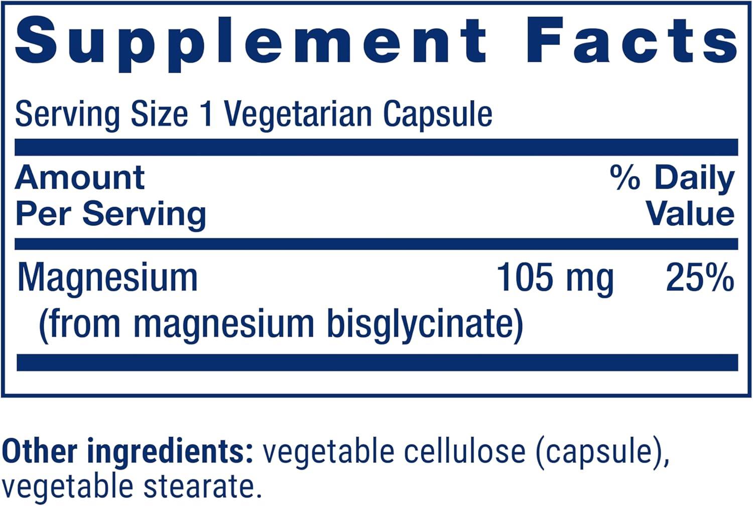 image:imageLife Extension Magnesium Glycinate Heart Health Bone Health Nerve and Muscle Support Highly absorbable GlutenFree NonGMO Vegetarian 90 Capsules90 Count Pack of 2