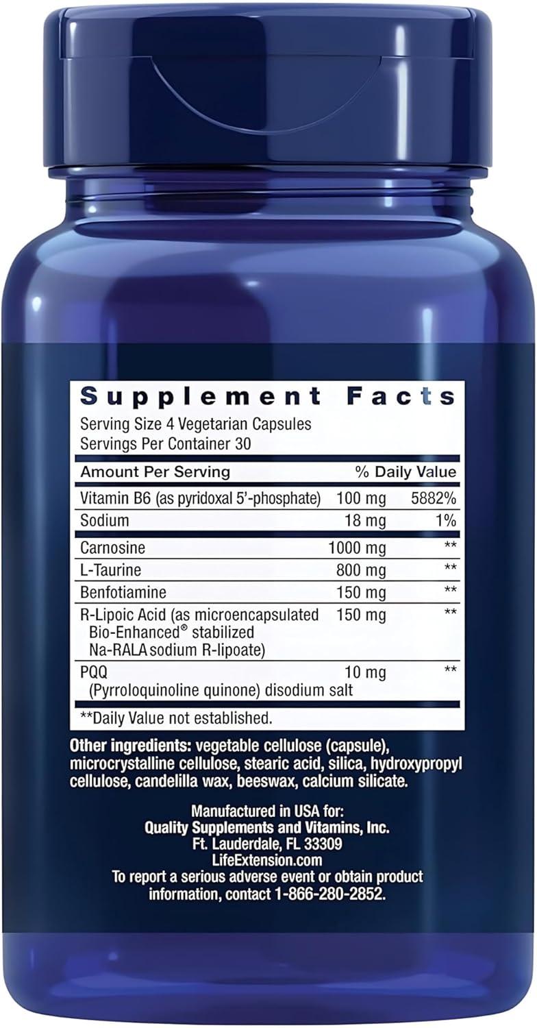 image:imageLife Extension Mitochondrial Energy Optimizer with PQQ Energy Supplement for Healthy Mitochondria With Taurine Vitamin B Pyrroloquinoline Quinone GlutenFree NonGMO 120 Vegetarian Capsules120 Count Pack of 2