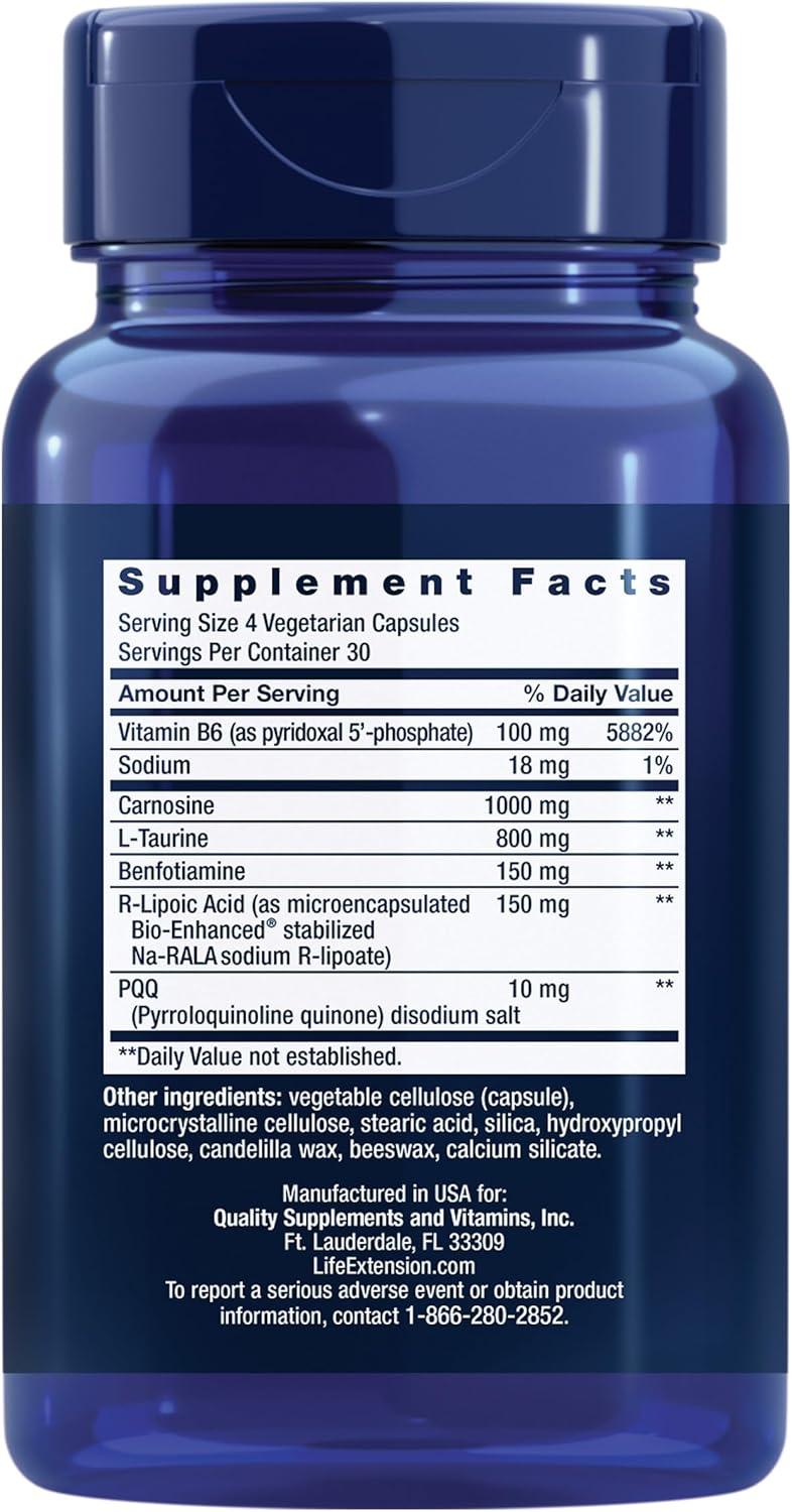 image:imageLife Extension Mitochondrial Energy Optimizer with PQQ Energy Supplement for Healthy Mitochondria With Taurine Vitamin B Pyrroloquinoline Quinone GlutenFree NonGMO 120 Vegetarian Capsules120 Count Pack of 2