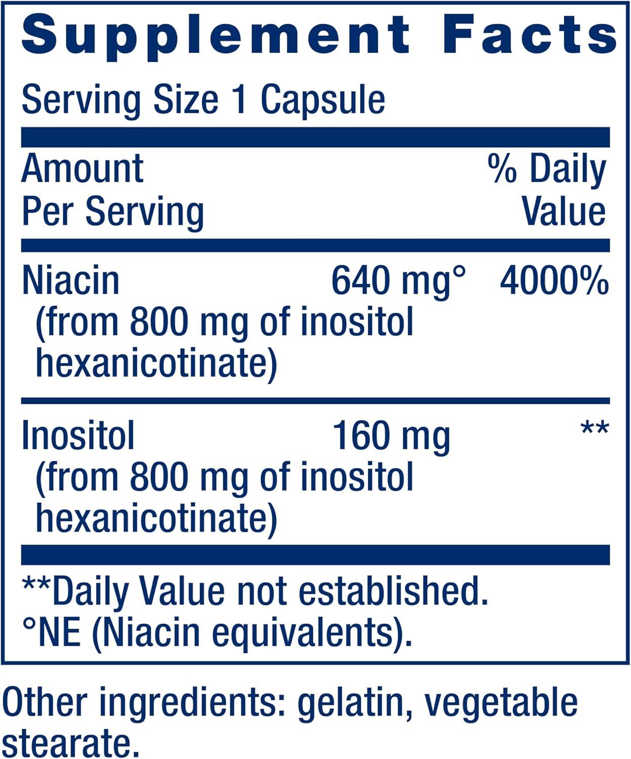 image:imageLife Extension No Flush Niacin B3 for Heart Health Cholesterol amp Energy Support NonGMO GlutenFree 100 Capsules100 Count Pack of 1