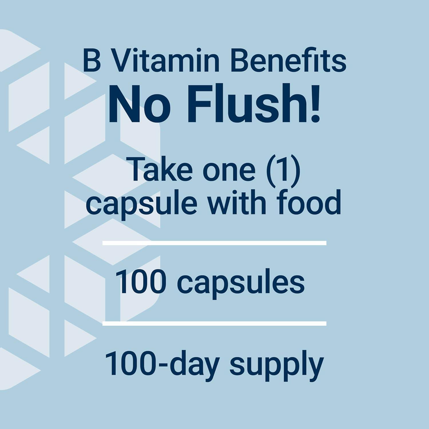 image:imageLife Extension No Flush Niacin B3 for Heart Health Cholesterol amp Energy Support NonGMO GlutenFree 100 Capsules100 Count Pack of 1