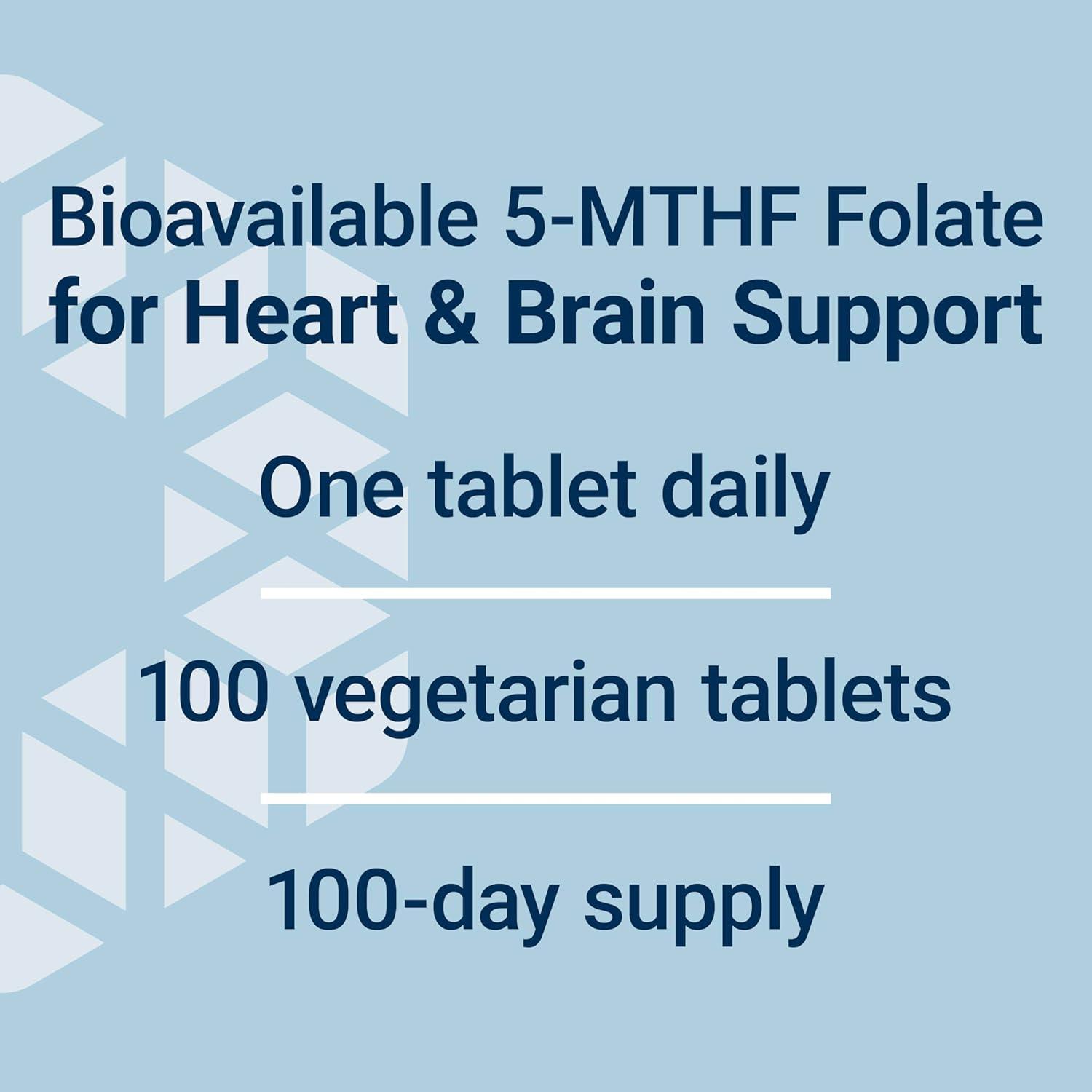 image:imageLife Extension Optimized Folate Lmethylfolate Heart amp Brain Support Healthy Homocysteine Levels NonGMO GlutenFree Vegetarian 1700 mcg DFE 100 Vegetarian Tablets