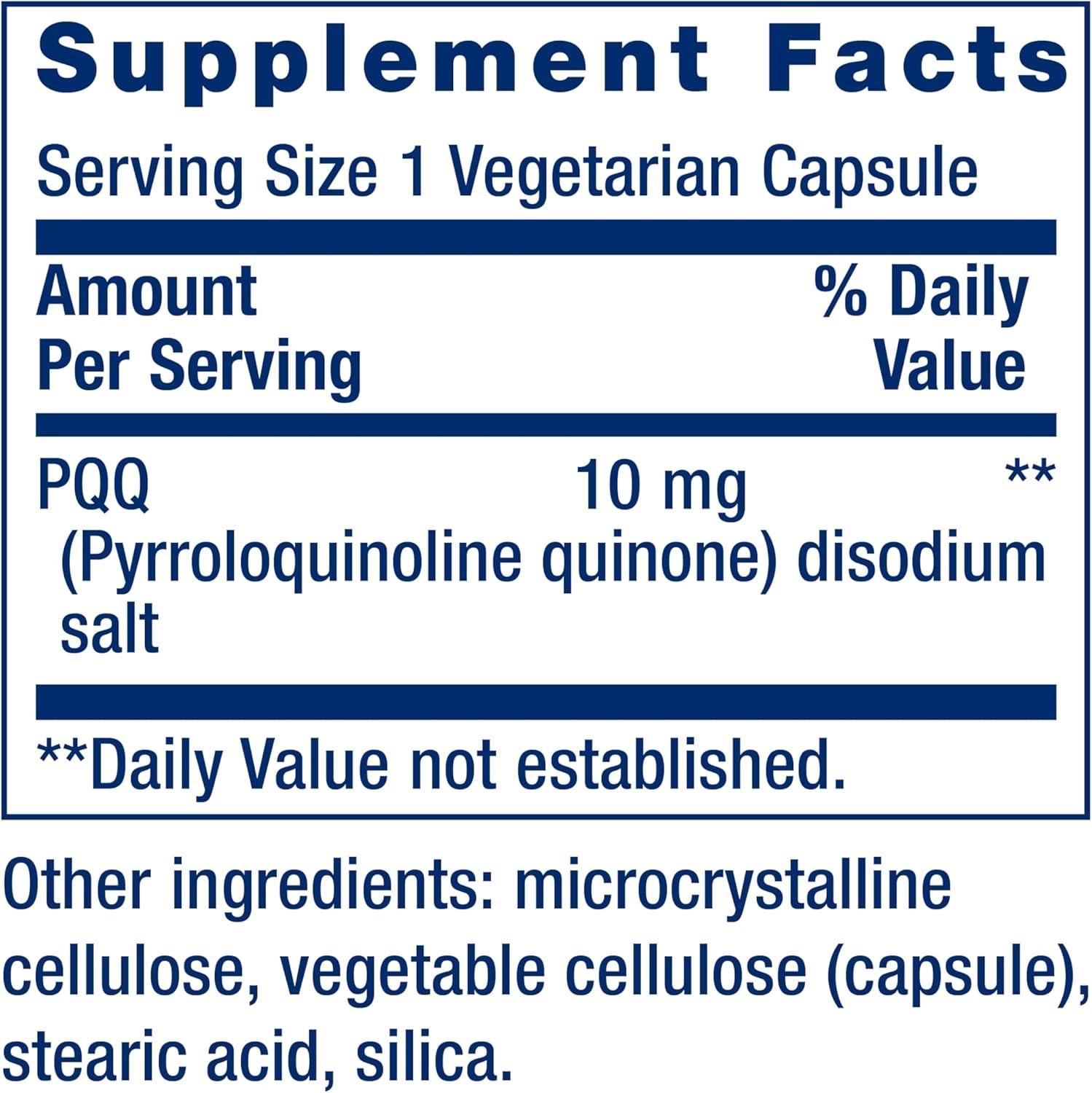 image:imageLife Extension PQQ Caps Pyrroloquinoline Quinone 10 mg Promotes the Growth of New Mitochondria ATP Energy Support GlutenFree NonGMO Vegetarian 60 Capsules30 Count Pack of 1