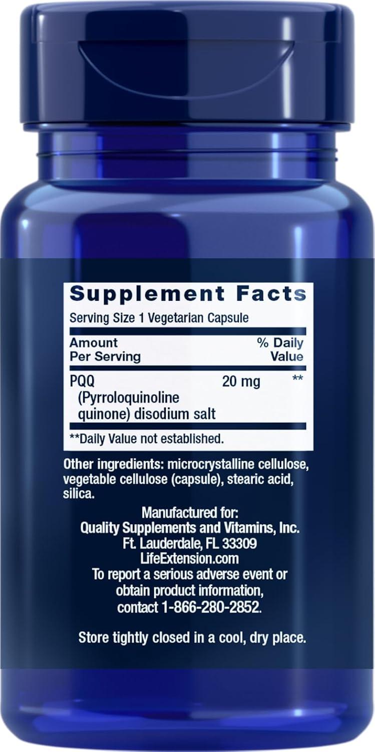 image:imageLife Extension PQQ Pyrroloquinoline Quinone 20 mg 60 Vegetarian Capsules