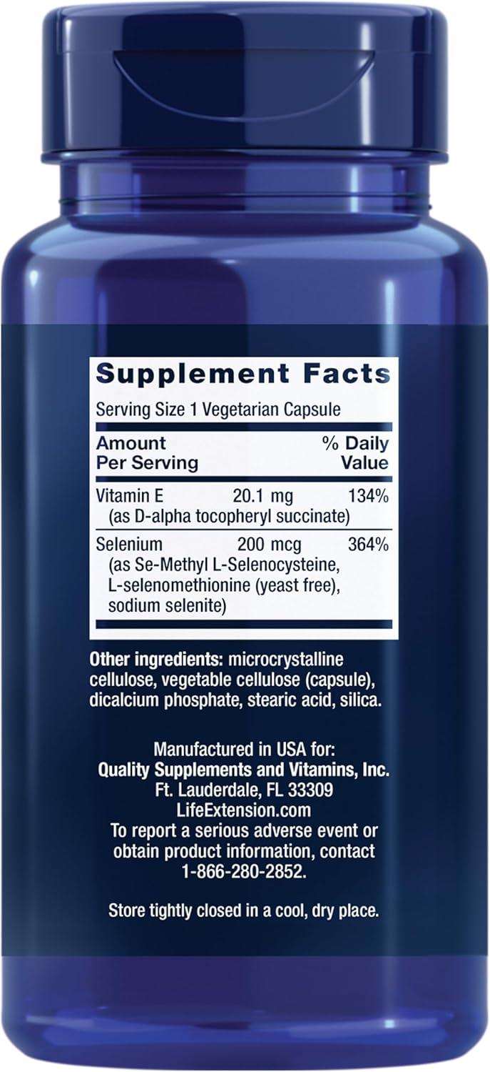 image:imageLife Extension Super Selenium Complex 200 mcg 3 Forms of Selenium Vitamin E Cellular Health amp Longevity Support GlutenFree NonGMO Vegetarian 1 Daily 100 CapsulesCapsules