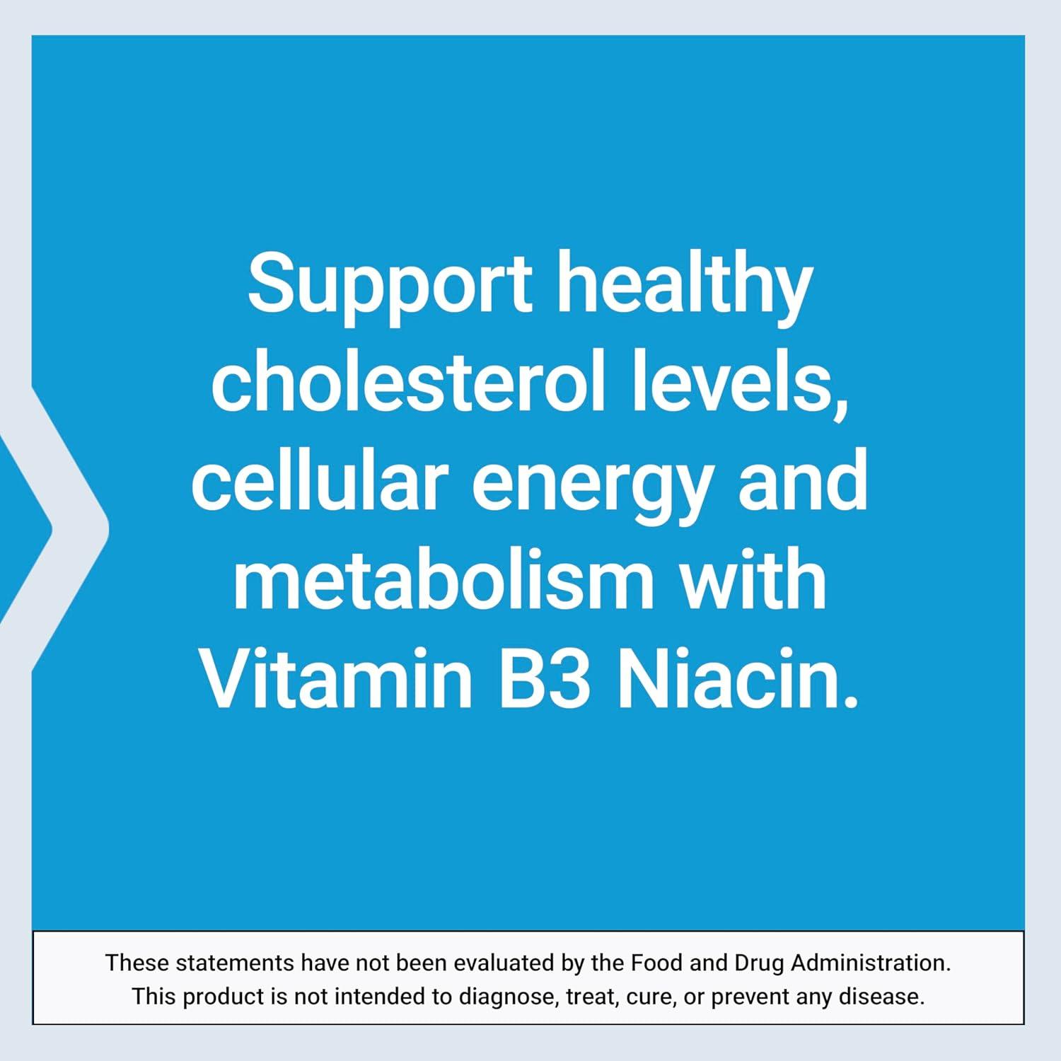 image:imageLife Extension Vitamin B3 Niacin Heart Health Cholesterol amp Energy Support GlutenFree NonGMO 100 Capsules100 Count Pack of 1