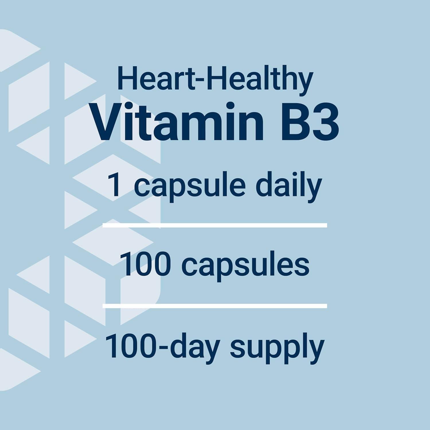 image:imageLife Extension Vitamin B3 Niacin Heart Health Cholesterol amp Energy Support GlutenFree NonGMO 100 Capsules100 Count Pack of 1