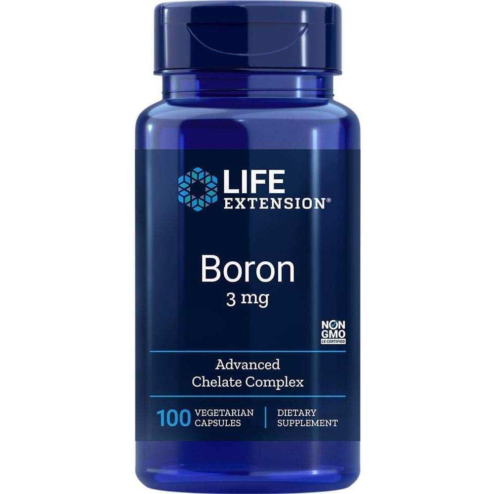 image:imageLife Extension Boron 3 mg Vitamin B2 Supports Healthy Bones Optimal Bone Metabolism Immune Function Nervous System Health Gluten Free NonGMO Vegetarian 100 CapsulesUnflavored