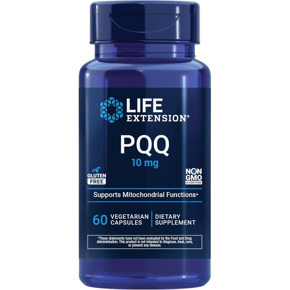 image:imageLife Extension PQQ Caps Pyrroloquinoline Quinone 10 mg Promotes the Growth of New Mitochondria ATP Energy Support GlutenFree NonGMO Vegetarian 60 Capsules30 Count Pack of 1