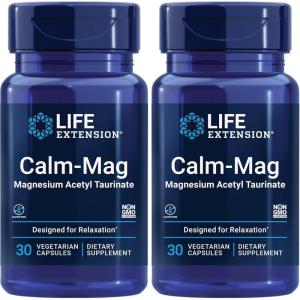 image:imageLife Extension CalmMag Magnesium Acetyl taurinate Daily Stress Management Formula Supports Calmness and Relaxation GlutenFree NonGMO Vegetarian 30 Capsules30 Count Pack of 2