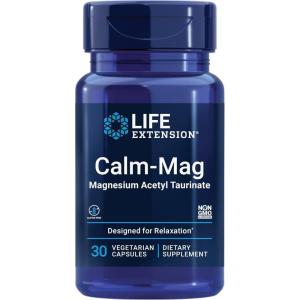 image:imageLife Extension CalmMag Magnesium Acetyl taurinate Daily Stress Management Formula Supports Calmness and Relaxation GlutenFree NonGMO Vegetarian 30 Capsules30 Count Pack of 1