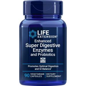 image:imageLife Extension Enhanced Super Digestive Enzymes and Probiotics  B coagulans Probiotic 10 Digestive Enzymes  Supports Digestion Comfort amp GI Balance  NonGMO Vegetarian  60 Capsules90 Count Pack of 1