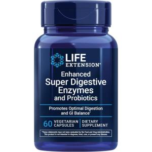 image:imageLife Extension Enhanced Super Digestive Enzymes and Probiotics  B coagulans Probiotic 10 Digestive Enzymes  Supports Digestion Comfort amp GI Balance  NonGMO Vegetarian  60 Capsules60 Count Pack of 1