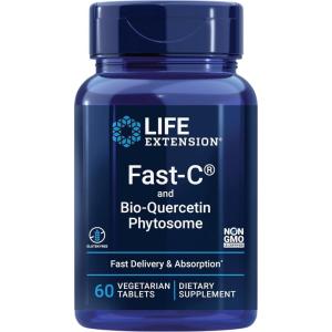image:imageLife Extension FastC and BioQuercetin Fast delivery and Absorption Vitamin C Fenugreek Immune Support Magnesium GlutenFree NonGMO Vegetarian 60 Tablets60 Count Pack of 1