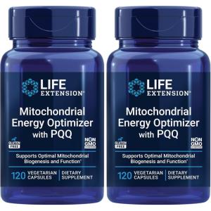 image:imageLife Extension Mitochondrial Energy Optimizer with PQQ  Energy Supplement for Healthy Mitochondria  With Taurine Vitamin B Pyrroloquinoline Quinone  GlutenFree NonGMO  120 Vegetarian Capsules120 Count Pack of 2