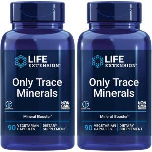 image:imageLife Extension Only Trace Minerals a Daily dose of zinc Chromium Boron Copper Manganese Vanadyl sulfate GlutenFree NonGMO Vegetarian 90 Capsules90 Count Pack of 2