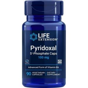 image:imageLife Extension Pyridoxal 5Phosphate CapsVitamin B6 100 mg Bioactive B6 for Cardiovascular Kidney amp Nerve HealthGlutenFree NonGMO Vegetarian60 Vegetarian Capsules90 Count Pack of 1