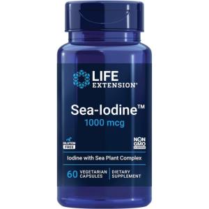 image:imageLife Extension SeaIodine kelp and bladderwrackderived Iodine Supports Healthy Levels of This Essential Nutrient for Thyroid Health and Beyond NonGMO GlutenFree Vegetarian 60 Capsules