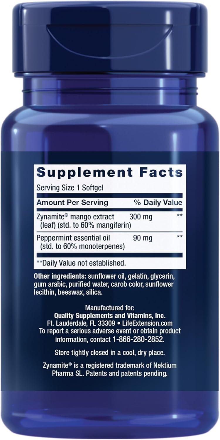 image:imageLife Extension Brain Fog Relief Mango Leaf Extract standardized Peppermint Oil nootropic Brain Supplement for Clarity and Focus FastActing CaffeineFree Gluten Free NonGMO 30 softgels