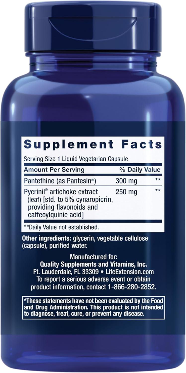 image:imageLife Extension CHOLSupport Helps Maintain Already Healthy Cholesterol Heart Health Artichoke Leaf Extract Vitamin B5 pantethine GlutenFree NonGMO Vegetarian 60 Capsules