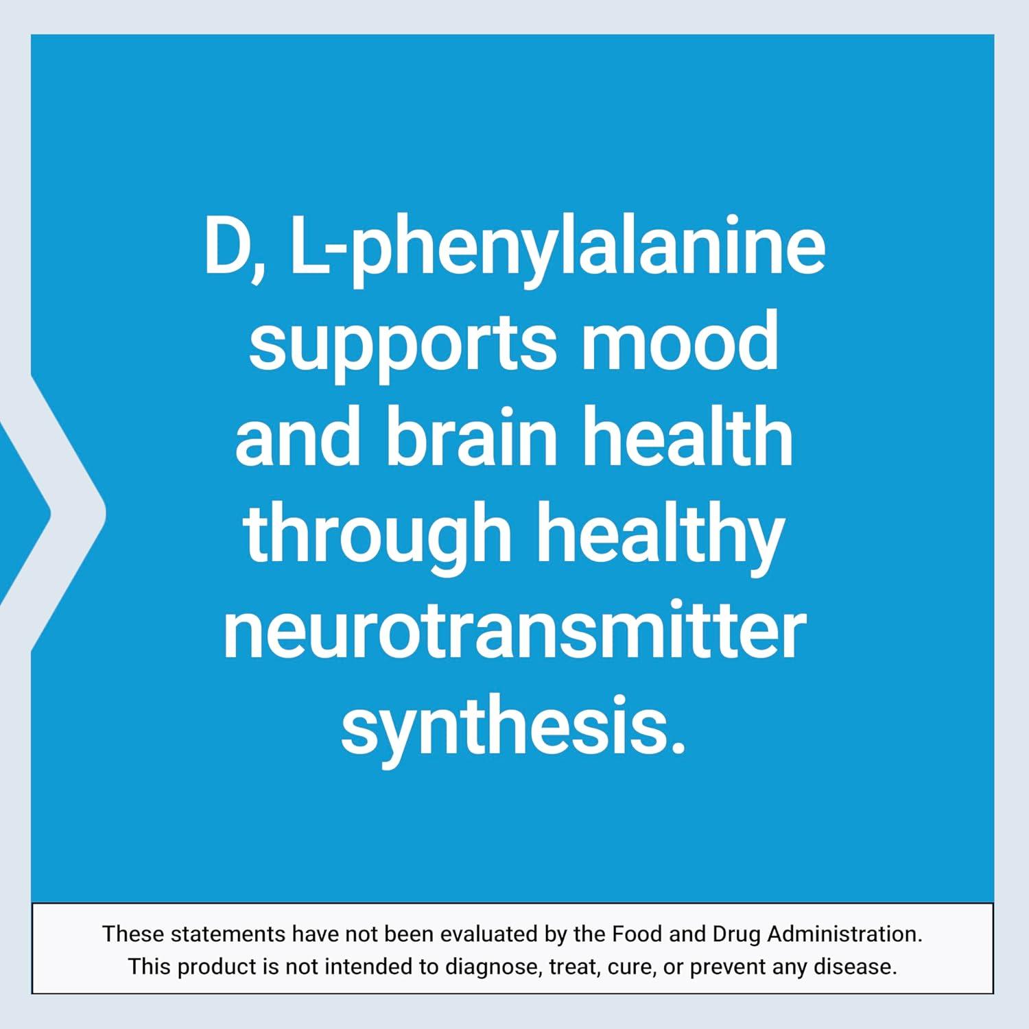 image:imageLife Extension D LPhenylalanine Capsules 500 mg Supports Mood Health Promotes Neurotransmitter Health GlutenFree NonGMO Vegetarian 100 Capsules