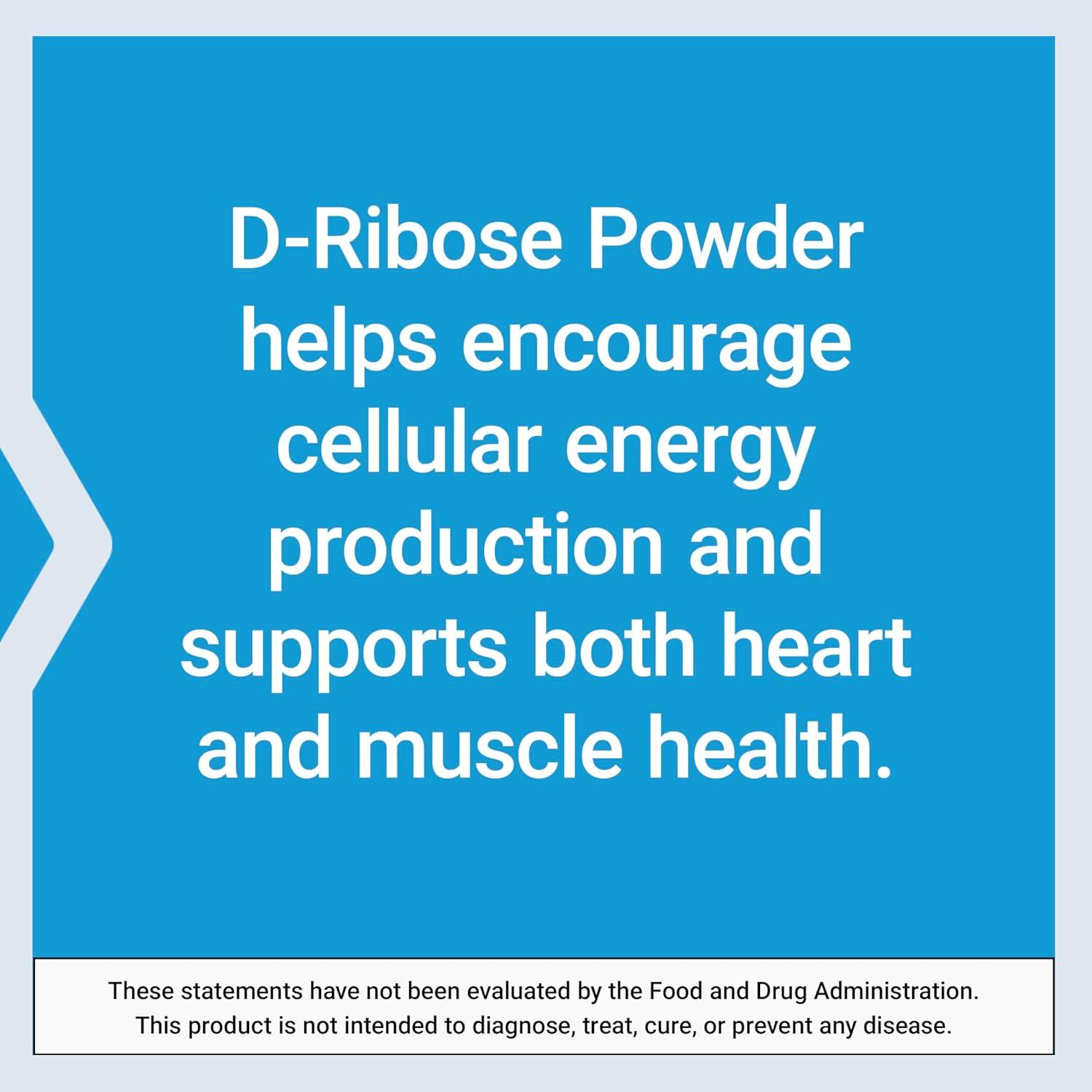 image:imageLife Extension DRibose Powder Dissolve in Liquid to Encourage Cellular Energy Production and Support Heart and Muscle Health GlutenFree NonGMO Vegetarian 150 Grams
