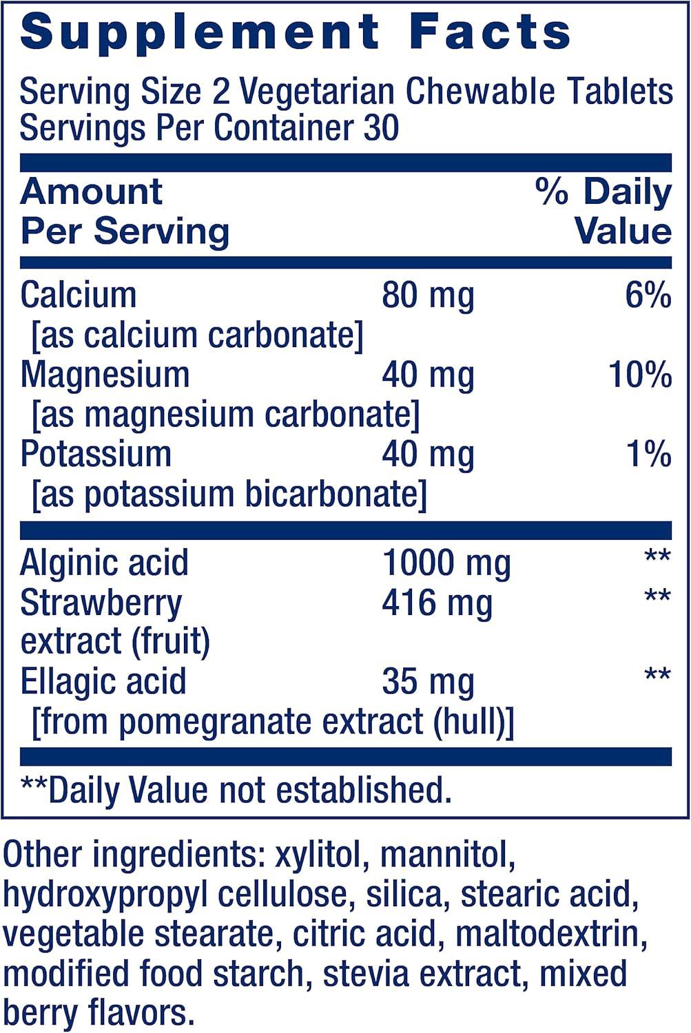 image:imageLife Extension Esophageal Guardian alginic Acid Potassium Bicarbonate get LongLasting Relief from gastric Distress Vegetarian NonGMO GlutenFree 60 Vegetarian chewable Tablets60 Count Pack of 2